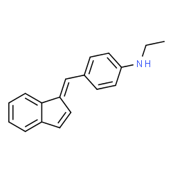 ChemSpider 2D Image | N-Ethyl-4-[(E)-1H-inden-1-ylidenemethyl]aniline | C18H17N