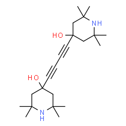 ChemSpider 2D Image | 4,4'-(1,3-Butadiyne-1,4-diyl)bis(2,2,6,6-tetramethyl-4-piperidinol) | C22H36N2O2