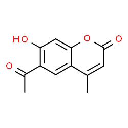ChemSpider 2D Image | 6-Acetyl-7-hydroxy-4-methyl-2H-chromen-2-one | C12H10O4