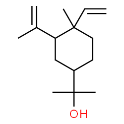 ChemSpider 2D Image | 2-(3-Isopropenyl-4-methyl-4-vinylcyclohexyl)-2-propanol | C15H26O