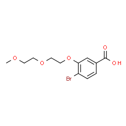 ChemSpider 2D Image | 4-Bromo-3-[2-(2-methoxyethoxy)ethoxy]benzoic acid | C12H15BrO5