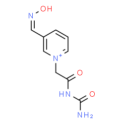 ChemSpider 2D Image | 1-[2-(Carbamoylamino)-2-oxoethyl]-3-[(Z)-(hydroxyimino)methyl]pyridinium | C9H11N4O3