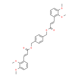 ChemSpider 2D Image | 1,4-Phenylenebis(methylene) (2E,2'E)bis[3-(2,3-dimethoxyphenyl)acrylate] | C30H30O8