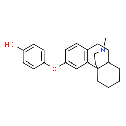ChemSpider 2D Image | 4-[(17-Methylmorphinan-3-yl)oxy]phenol | C23H27NO2