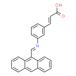 ChemSpider 2D Image | (2E)-3-(3-{[(E)-9-Anthrylmethylene]amino}phenyl)acrylic acid | C24H17NO2