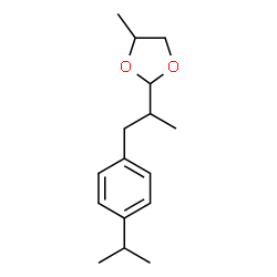 ChemSpider 2D Image | 2-[1-(4-Isopropylphenyl)-2-propanyl]-4-methyl-1,3-dioxolane | C16H24O2