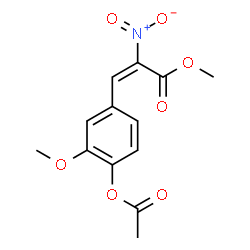 ChemSpider 2D Image | Methyl (2E)-3-(4-acetoxy-3-methoxyphenyl)-2-nitroacrylate | C13H13NO7