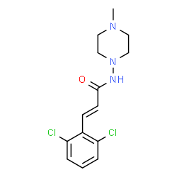 ChemSpider 2D Image | (2E)-3-(2,6-Dichlorophenyl)-N-(4-methyl-1-piperazinyl)acrylamide | C14H17Cl2N3O