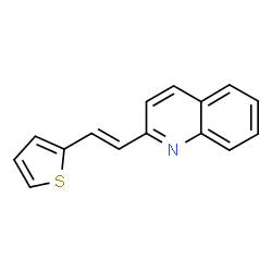 ChemSpider 2D Image | 2-[(E)-2-(2-Thienyl)vinyl]quinoline | C15H11NS
