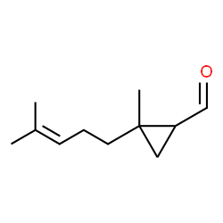 ChemSpider 2D Image | 2-Methyl-2-(4-methyl-3-penten-1-yl)cyclopropanecarbaldehyde | C11H18O
