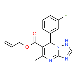 ChemSpider 2D Image | Allyl 7-(3-fluorophenyl)-5-methyl-1,7-dihydro[1,2,4]triazolo[1,5-a]pyrimidine-6-carboxylate | C16H15FN4O2