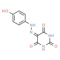 ChemSpider 2D Image | 5-[(4-Hydroxyphenyl)hydrazono]-2,4,6(1H,3H,5H)-pyrimidinetrione | C10H8N4O4