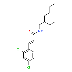 ChemSpider 2D Image | (2E)-3-(2,4-Dichlorophenyl)-N-(2-ethylhexyl)acrylamide | C17H23Cl2NO