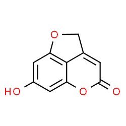 ChemSpider 2D Image | 7-Hydroxyfuro[4,3,2-de]chromen-4(2H)-one | C10H6O4