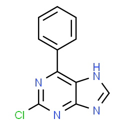 ChemSpider 2D Image | 2-Chloro-6-phenyl-7H-purine | C11H7ClN4