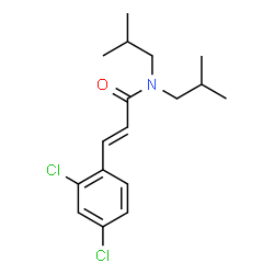 ChemSpider 2D Image | (2E)-3-(2,4-Dichlorophenyl)-N,N-diisobutylacrylamide | C17H23Cl2NO