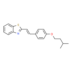 ChemSpider 2D Image | 2-{(E)-2-[4-(3-Methylbutoxy)phenyl]vinyl}-1,3-benzothiazole | C20H21NOS