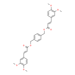 ChemSpider 2D Image | 1,4-Phenylenebis(methylene) (2E,2'E)bis[3-(3,4-dimethoxyphenyl)acrylate] | C30H30O8