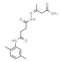 ChemSpider 2D Image | 4-[(2Z)-2-(4-Amino-4-oxo-2-butanylidene)hydrazino]-N-(2,5-dimethylphenyl)-4-oxobutanamide | C16H22N4O3