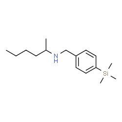 ChemSpider 2D Image | N-[4-(Trimethylsilyl)benzyl]-2-hexanamine | C16H29NSi