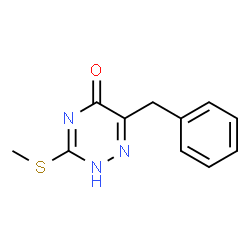 ChemSpider 2D Image | 6-Benzyl-3-(methylsulfanyl)-1,2,4-triazin-5-ol | C11H11N3OS