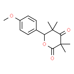 ChemSpider 2D Image | Oxane-2,4-dione, 6-(4-methoxyphenyl)-3,3,5,5-tetramethyl- | C16H20O4