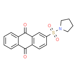 ChemSpider 2D Image | 2-(1-Pyrrolidinylsulfonyl)-9,10-anthraquinone | C18H15NO4S