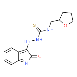 ChemSpider 2D Image | (3E)-1H-indole-2,3-dione 3-[N-(tetrahydrofuran-2-ylmethyl)thiosemicarbazone] | C14H16N4O2S