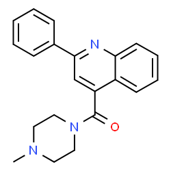 ChemSpider 2D Image | (4-Methyl-1-piperazinyl)(2-phenyl-4-quinolinyl)methanone | C21H21N3O