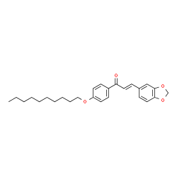 ChemSpider 2D Image | (2E)-3-(1,3-Benzodioxol-5-yl)-1-[4-(decyloxy)phenyl]-2-propen-1-one | C26H32O4