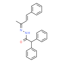 ChemSpider 2D Image | 2,2-Diphenyl-N'-[(2Z,3E)-4-phenyl-3-buten-2-ylidene]acetohydrazide | C24H22N2O