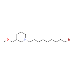 ChemSpider 2D Image | 1-(9-Bromononyl)-3-(methoxymethyl)piperidine | C16H32BrNO