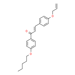 ChemSpider 2D Image | (2E)-3-[4-(Allyloxy)phenyl]-1-[4-(pentyloxy)phenyl]-2-propen-1-one | C23H26O3