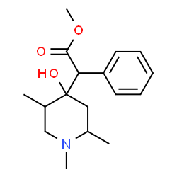 ChemSpider 2D Image | Methyl (4-hydroxy-1,2,5-trimethyl-4-piperidinyl)(phenyl)acetate | C17H25NO3
