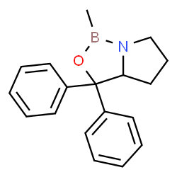 ChemSpider 2D Image | 1-Methyl-3,3-diphenyltetrahydro-3H-pyrrolo[1,2-c][1,3,2]oxazaborole | C18H20BNO