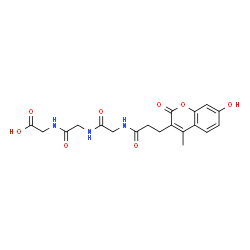 ChemSpider 2D Image | N-[3-(7-Hydroxy-4-methyl-2-oxo-2H-chromen-3-yl)propanoyl]glycylglycylglycine | C19H21N3O8