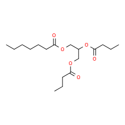 ChemSpider 2D Image | 2,3-Bis(butyryloxy)propyl heptanoate | C18H32O6