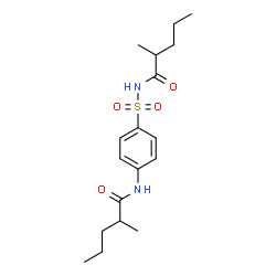 ChemSpider 2D Image | 2-Methyl-N-({4-[(2-methylpentanoyl)amino]phenyl}sulfonyl)pentanamide | C18H28N2O4S