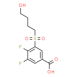 ChemSpider 2D Image | 3,4-Difluoro-5-[(4-hydroxybutyl)sulfonyl]benzoic acid | C11H12F2O5S
