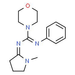 ChemSpider 2D Image | N-(1-Methyl-2-pyrrolidinylidene)-N'-phenyl-4-morpholinecarboxamidine | C16H22N4O