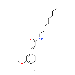 ChemSpider 2D Image | (2E)-3-(3,4-Dimethoxyphenyl)-N-nonylacrylamide | C20H31NO3