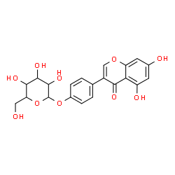 ChemSpider 2D Image | 4-(5,7-Dihydroxy-4-oxo-4H-chromen-3-yl)phenyl hexopyranoside | C21H20O10