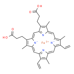 ChemSpider 2D Image | heme | C34H32FeN4O4
