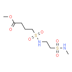 ChemSpider 2D Image | Methyl 3,7-dithia-2,6-diazaundecan-11-oate 3,3,7,7-tetraoxide | C8H18N2O6S2
