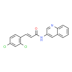 ChemSpider 2D Image | (2E)-3-(2,4-Dichlorophenyl)-N-(3-quinolinyl)acrylamide | C18H12Cl2N2O