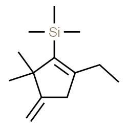 ChemSpider 2D Image | (2-Ethyl-5,5-dimethyl-4-methylene-1-cyclopenten-1-yl)(trimethyl)silane | C13H24Si