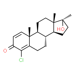 ChemSpider 2D Image | (17beta)-4-Chloro-17-hydroxy-17-methylandrosta-1,4-dien-3-one | C20H27ClO2