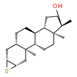 ChemSpider 2D Image | (2beta,3beta,5alpha,17beta)-17-Methyl-2,3-epithioandrostan-17-ol | C20H32OS