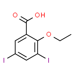 ChemSpider 2D Image | 2-Ethoxy-3,5-diiodobenzoic acid | C9H8I2O3