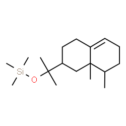 ChemSpider 2D Image | [1-(8,8a-Dimethyl-1,2,3,4,6,7,8,8a-octahydro-2-naphthalenyl)-1-methylethoxy](trimethyl)silane | C18H34OSi